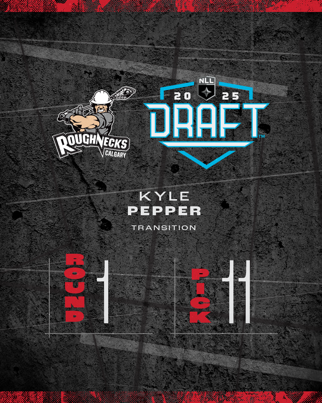 NLLRoughnecks's tweet image. With the 11th overall pick the Calgary Roughnecks select Kyle Pepper.
Welcome to Calgary, Kyle!
#2025nlldraft