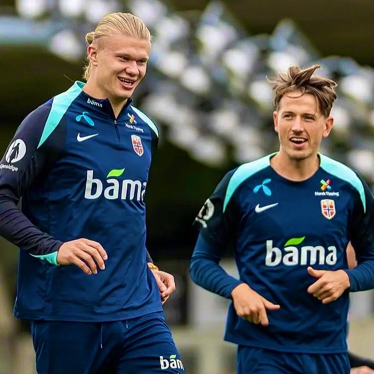 📸 Erling Haaland in training with the Norwegian national team 🇳🇴⚽