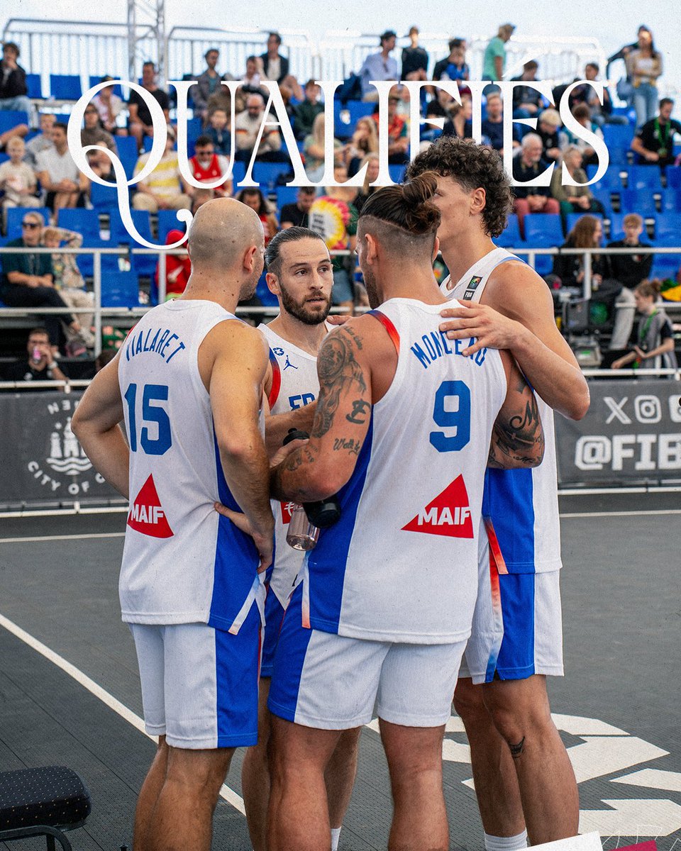 3x3ffbb's tweet photo. Place aux quarts de finale ✅

Toujours invaincus dans la compétition, les Bleus affronteront la Lituanie demain à 13h25 en direct sur https://t.co/dnO12lk1wG 📺

📲 + d'infos sur https://t.co/beGJHUyGFT https://t.co/0PXTq4se45