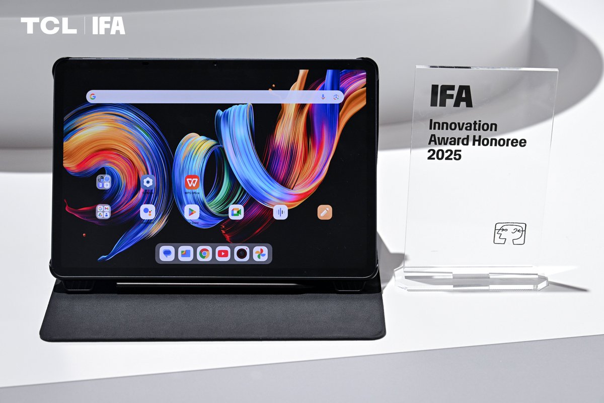 TCLMobileGlobal's tweet photo. 🏆 The TCL NXTPAPER 11 Plus is now an IFA innovation award winner!

Recognized for its NXTPAPER eye-care technology and fingermark free 11.2” display, the TCL NXTPAPER 11 Plus delivers all day comfort without compromise. https://t.co/flZP85aULF