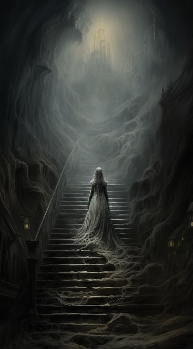 Castle dreams
bending stairs
liquid fog
warping 
in thin air
climbing upwards
destination unknown
where am I going
how long have I 
been gone
how many more
stairs
will I have to climb
the castle
disappears
nothing there
still I walk
upwards
entering
an abyss

 #FireWriters35