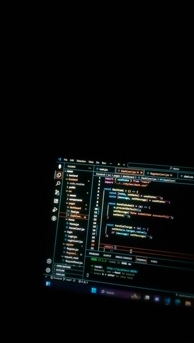 ToriScripts's tweet image. My code is working and running smoothly right now but it wasn't so some hours ago. My component was not rendering and i couldn't figure out what the issue was. I nearly crase🤧