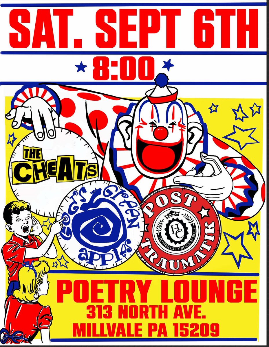 PostTraumatik's tweet image. Tonight’s the night we return to @poetrypgh with our good friends @godsgreenapples and @thecheats666 ! Show starts at 8pm sharp, see yinz tonight! #pghpunk #pghmusic #godsgreenapples #thecheats #posttraumatik #pittsburghmusic #yinzer #poetrylounge #pittsburgh #millvale