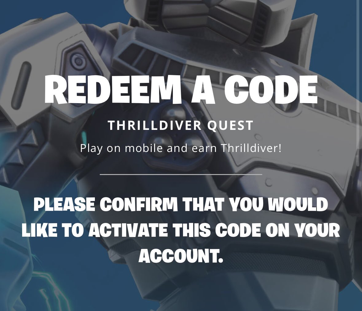 Thank you a lot for the Thrilldiver quest code! <a href="/Chaseislegit/">C͔͕̘͔͟h̪̬͞a̷̜̤̹ͅs̜͈͓̦e̸̱̱̦̭̜̖ Ω</a> 🙏🏼💙 #chaseislegit