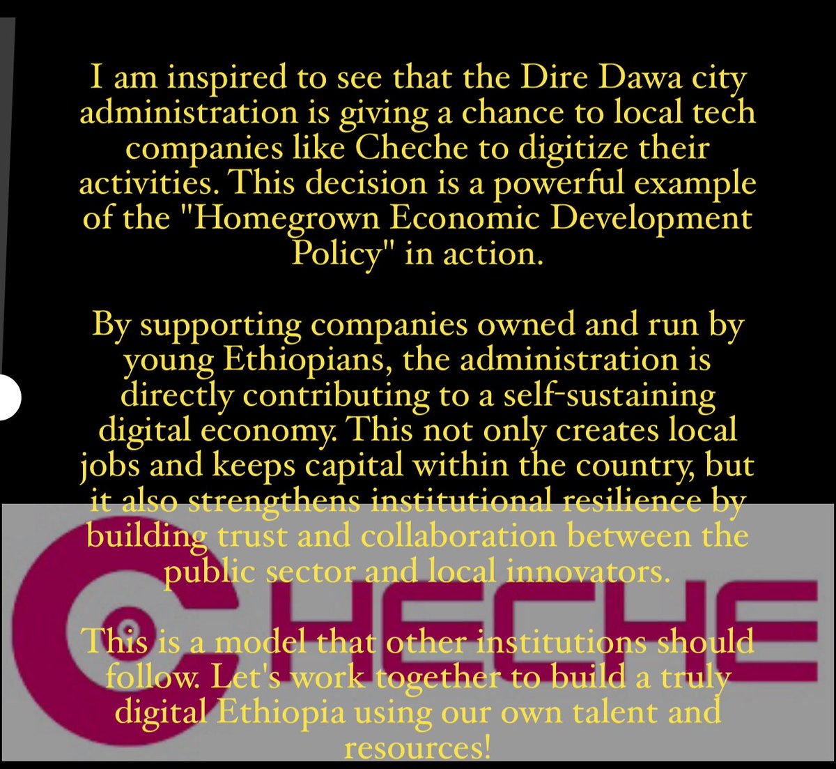 ShegerA20's tweet image. Supporting tech companies owned and run by young Ethiopians directly contribute to a #SelfSustaining digital economy. This not only creates local jobs and keeps capital within the country, but it also strengthens institutional resilience! 🧢 off #DiredawaCityAdminstration