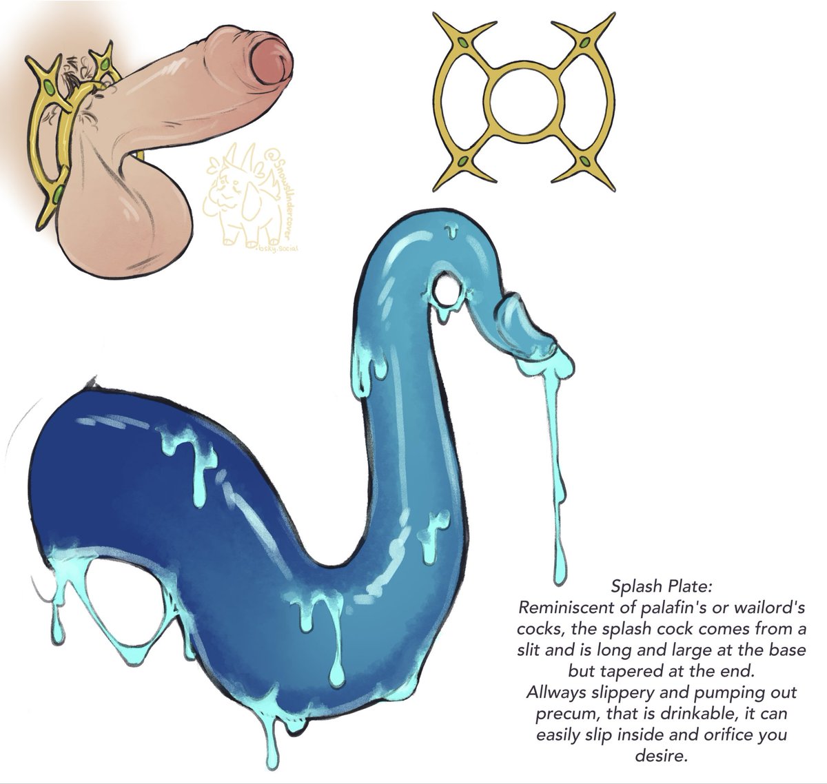 SnowsNoNos's tweet photo. Super fun comm I got to do of an idea surrounding an arceus cock ring and the transformation with the different plates that can be applied ✨(1/5)
⚠️CW for vore, ovipositor and knotted penis below⚠️

#nsfw #smut #tf https://t.co/dbvJi4v8M3