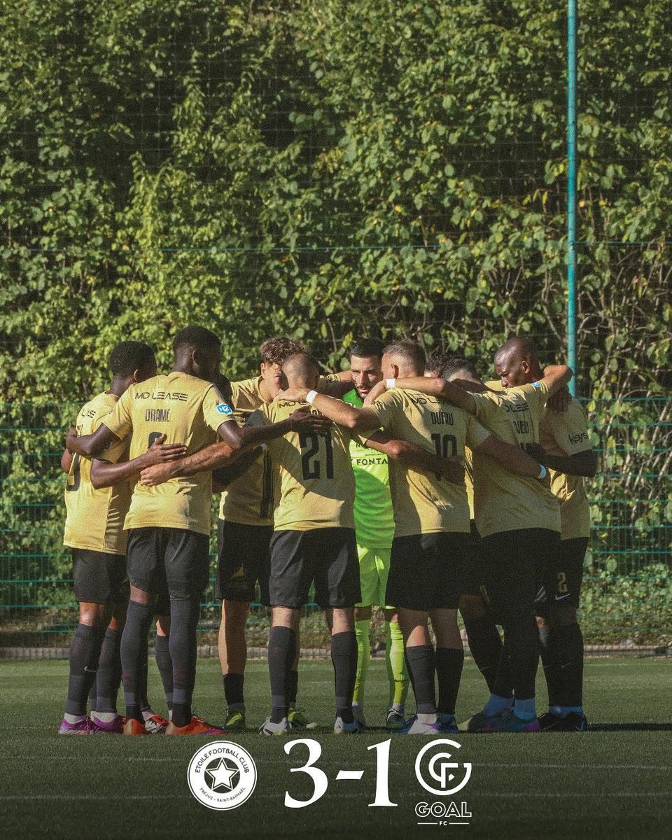 GOAL FC (@goal__fc) on Twitter photo ÉTOILE FC 3️⃣-1️⃣ GOAL FC | Fin du match 🏁
Les Goalois s’inclinent sur le terrain de l’Étoile FC pour cette 4e journée de N2
Un match marqué par un tournant en première mi-temps avec un carton rouge venu compliquer le chemin vers la victoire. ÉTOILE FC 3️⃣-1️⃣ GOAL FC | Fin du match 🏁
Les Goalois s’inclinent sur le terrain de l’Étoile FC pour cette 4e journée de N2
Un match marqué par un tournant en première mi-temps avec un carton rouge venu compliquer le chemin vers la victoire.