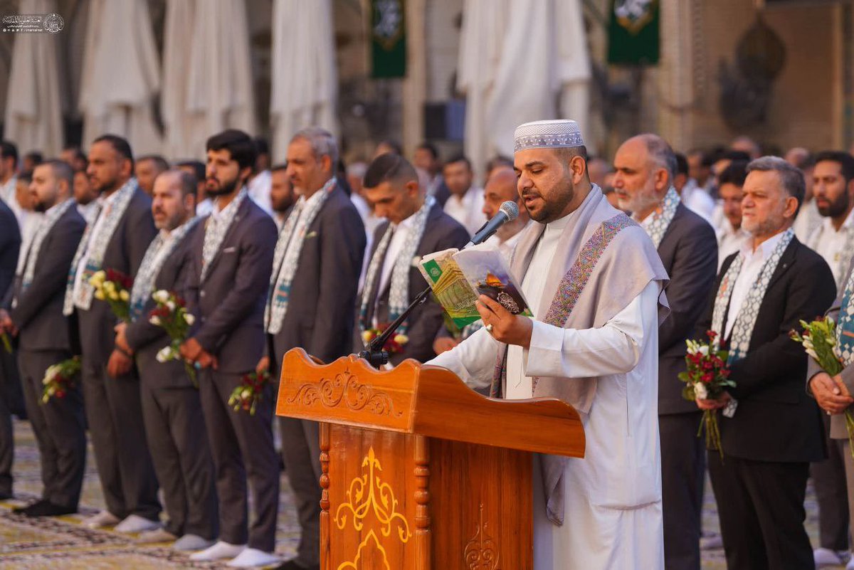 🕌 رفع راية البهجة والمسرَّة احتفاءً بذكرى ولادة الصادقين الرسول الأعظم محمد (صلّى الله عليه وآله) وحفيده الإمام الصادق (عليه السلام) في الصحن العلوي المُطهّر
#رحمة_للعالمين 
#الى_المدينة_من_بابها