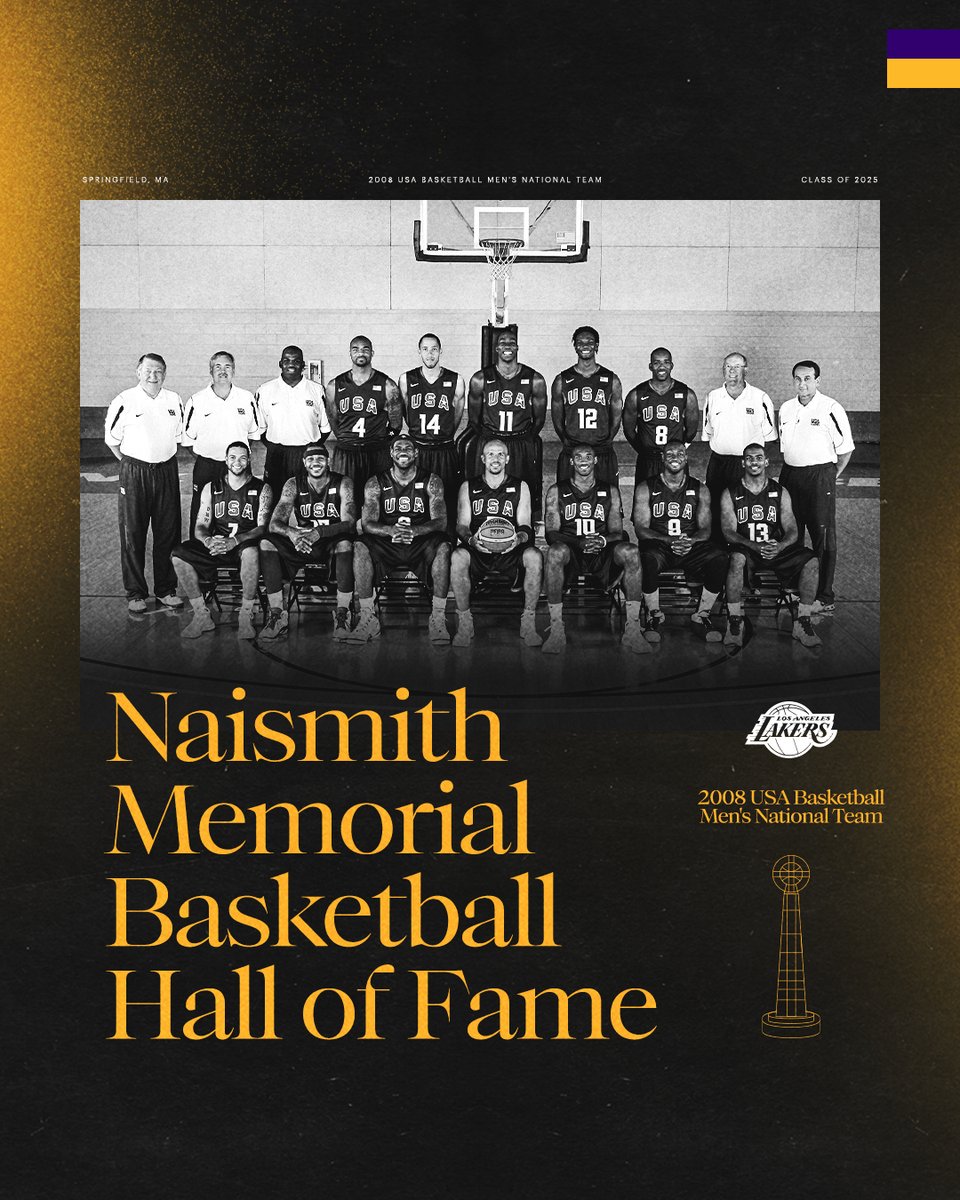 Los Angeles Lakers (@lakers) on Twitter photo They came for redemption. They left a legacy.
Congrats to the ’08 Redeem Team on being inducted into the <a href="/Hoophall/">Basketball HOF</a> Hall of Fame. They came for redemption. They left a legacy.
Congrats to the ’08 Redeem Team on being inducted into the <a href="/Hoophall/">Basketball HOF</a> Hall of Fame.
