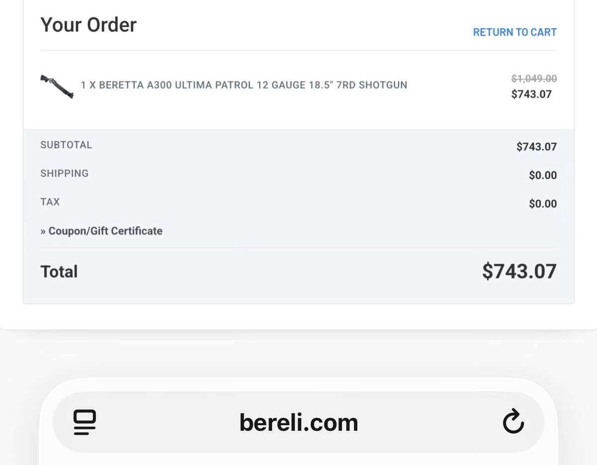 everything2A's tweet image. Unreal! $743.07 with free shipping if you have the $99 Bereli memebership! 
That’s a steal! 
bereli.com/beretta-a300-u…

Hey @Mrgunsngear you may want to add this to your deals!