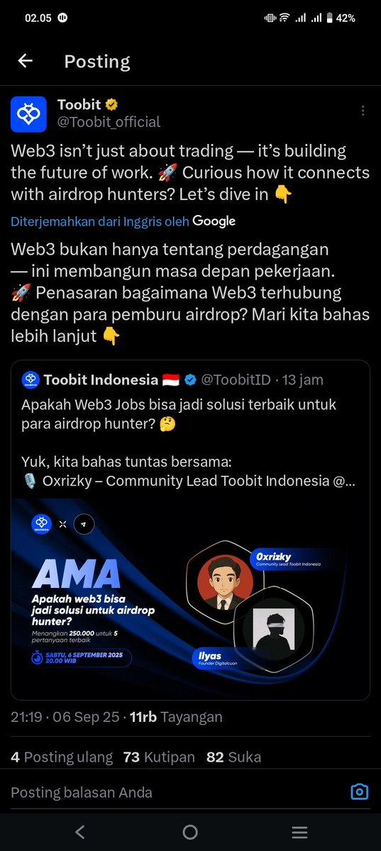 czeways's tweet image. Thank you to Toobit, it is an honor for Digitalcuan to be able to AMA with Toobit, and thank you for discussing Web3 with Digitalcuan.
@ToobitID @Toobit_official @Digitalcuans  
#AMA #WEB3 #Airdrops  #Toobit #CryptoNews