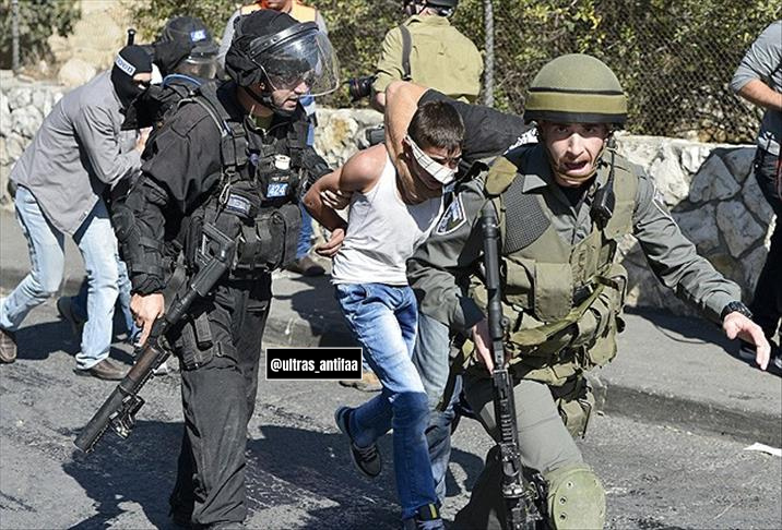 Israeli soldiers are arresting a 12-year-old child. They handcuff him behind his back and blindfold him. The date of this photo is August 2015. 

Do not believe those who start the timeline from October 7 in order to conceal Israel’s genocidal identity.