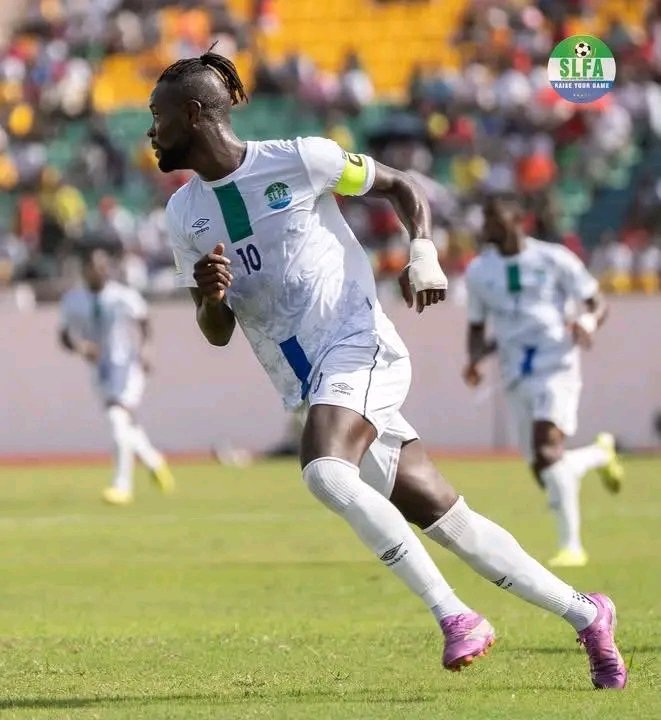 morlaikanu90's tweet photo. Sierra Leonean striker Kei Kamara has made history by becoming the oldest player to score for the Leone Stars at 41 years old. He netted the goal during the 1–1 draw against Guinea-Bissau in the 2026 FIFA World Cup qualifier.

Congratulations Kei Kamara 🎉🎉 https://t.co/vyp7tevXq8