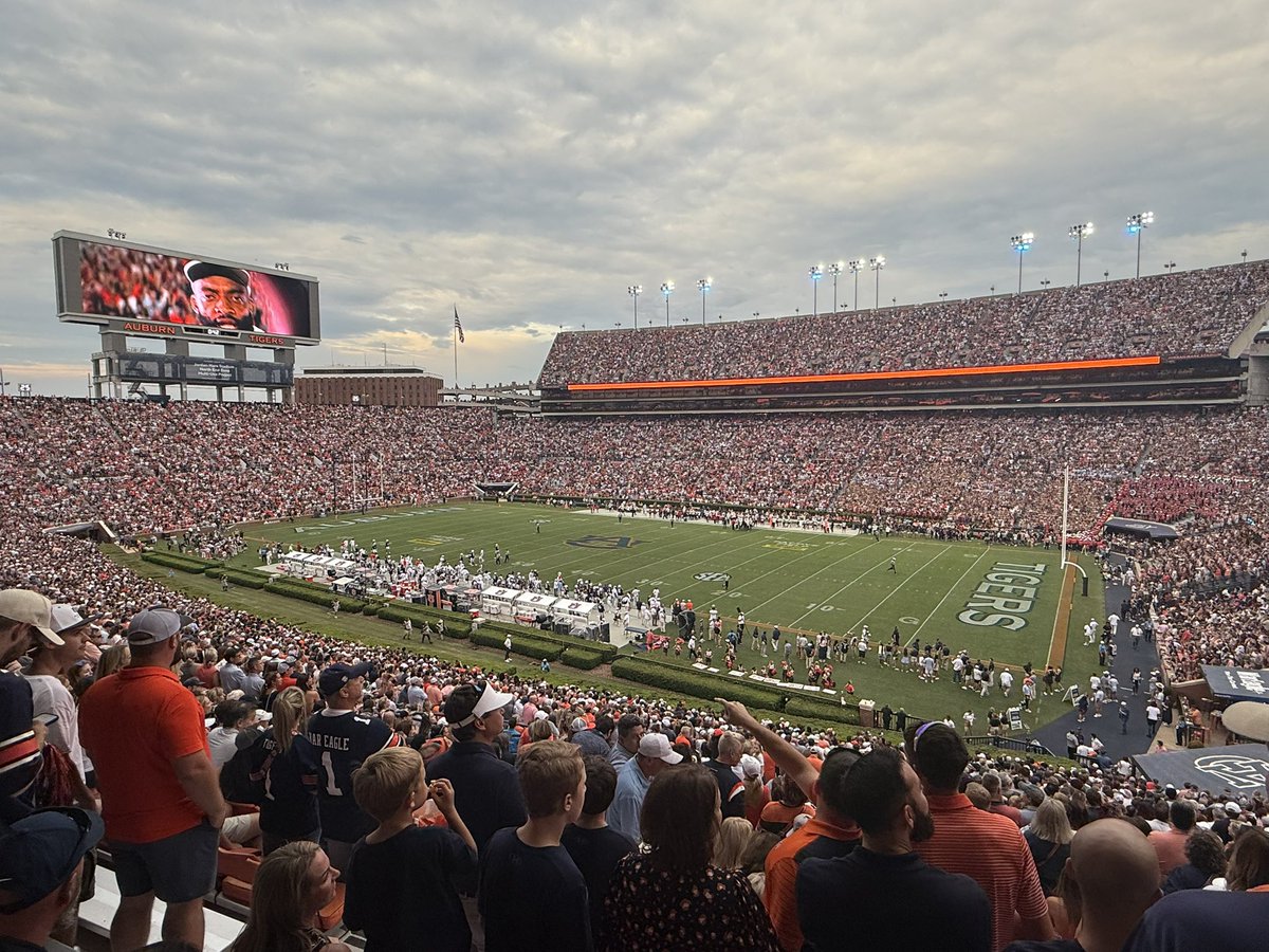 WarBlogle's tweet photo. 180th straight home game. New view this year. #auburn #wareagle #BeatBallState https://t.co/bGAgwCAsVK