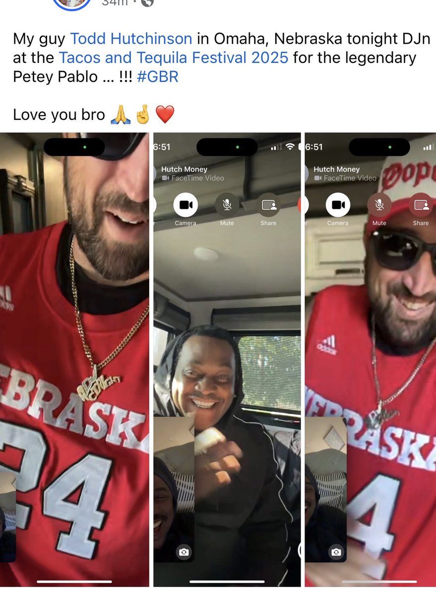 CookMill304's tweet image. My brother  in Omaha, Nebraska tonight DJn at the Taco and Tequila Festival 2025 for the legendary Petey Pablo … !!! #GBR 

Love you bro 🙏🤞❤️