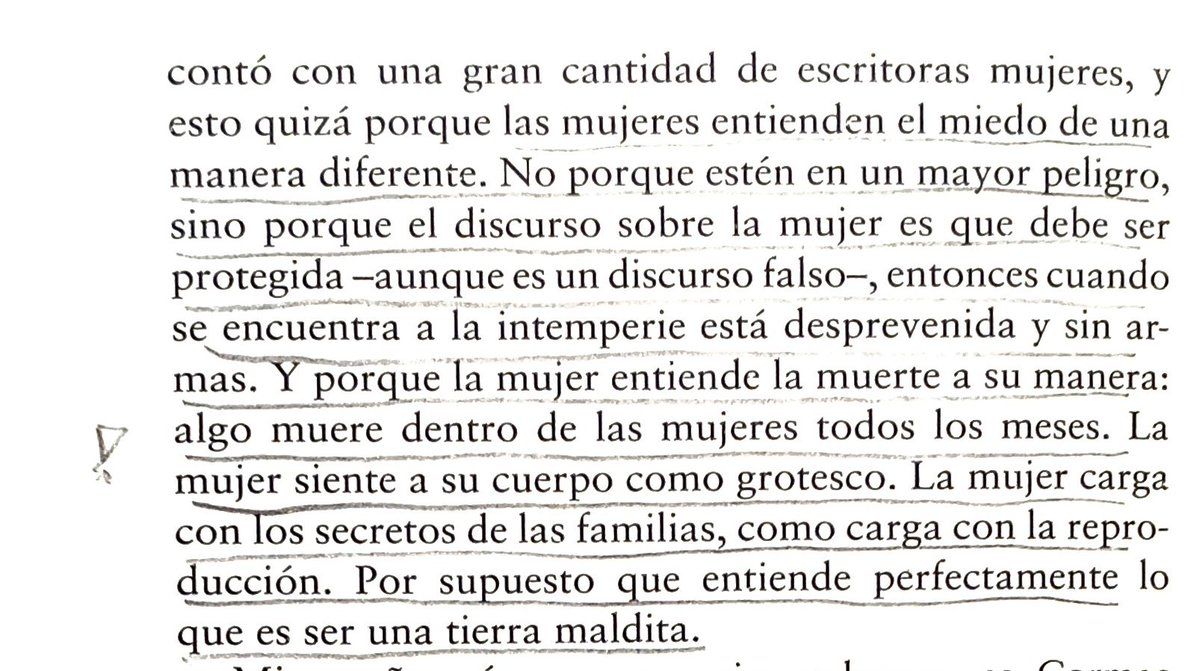 esto que dice Mariana Enriquez sobre porque hay tantas mujeres escribiendo gótico y terror