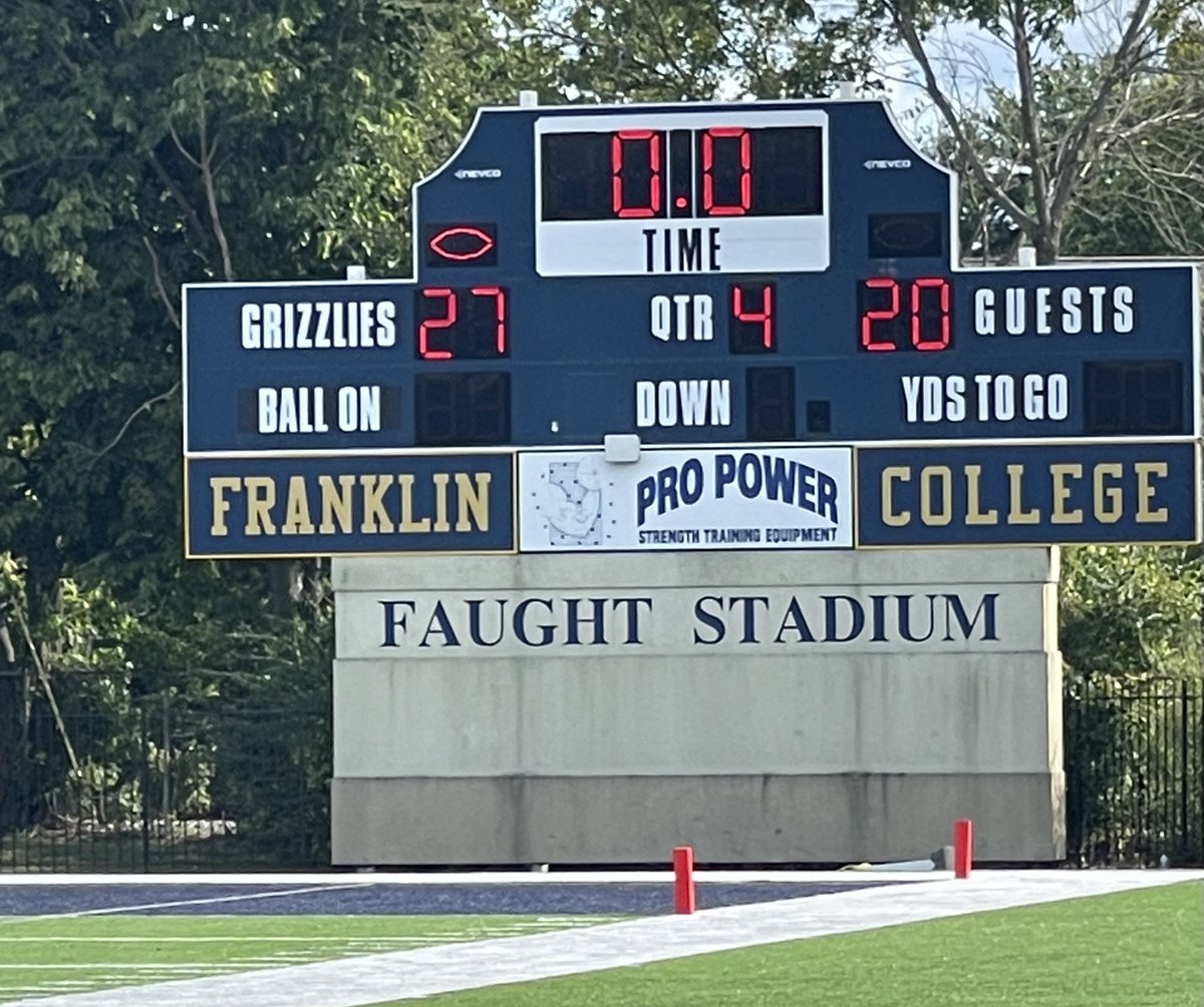 1056 days since my last time on the sideline. Thank you to <a href="/FCGrizFootball/">Franklin College Football</a> and <a href="/ChampionsManual/">Mike Leonard</a> for the opportunity. What a start to the season! #GoGriz