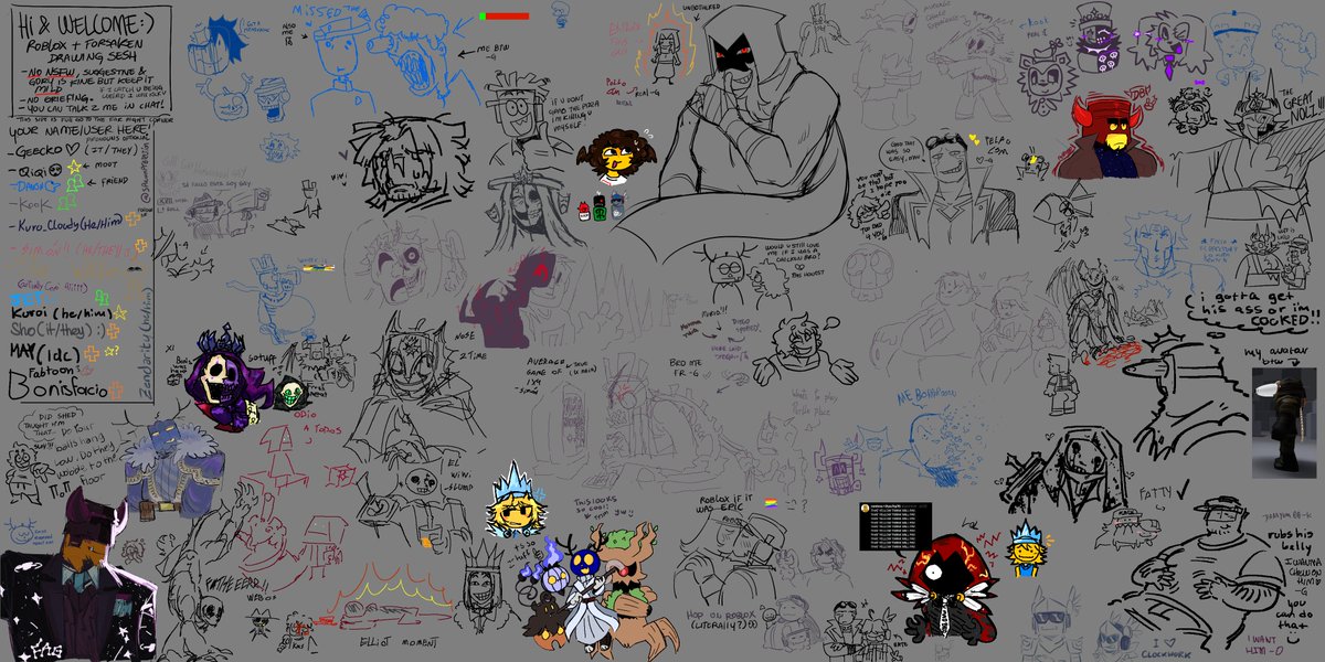 littlegeeckoALT's tweet photo. FORSAKEN/ROBLOX MAGMA THINGIE I HOSTED YAYY!!! THANKS EVERYONE FOR COMING BY :3 this whole canvas is chaos https://t.co/CiMsZZ8fll