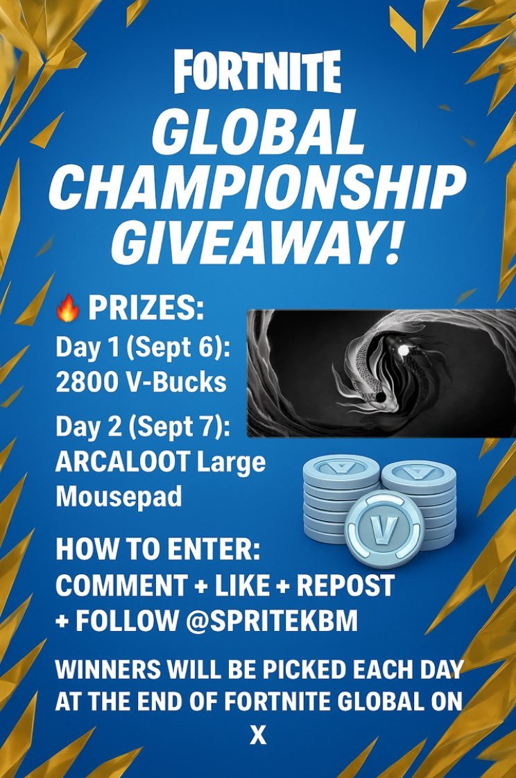 THE WINNER FOR THE 2800 V-BUCKS GIVEAWAY IS <a href="/RealDabFortnite/">RealDabFN</a> TMRW IS THE BIG DAY PRIZE A ACRCA LOOT MOUSEPAD