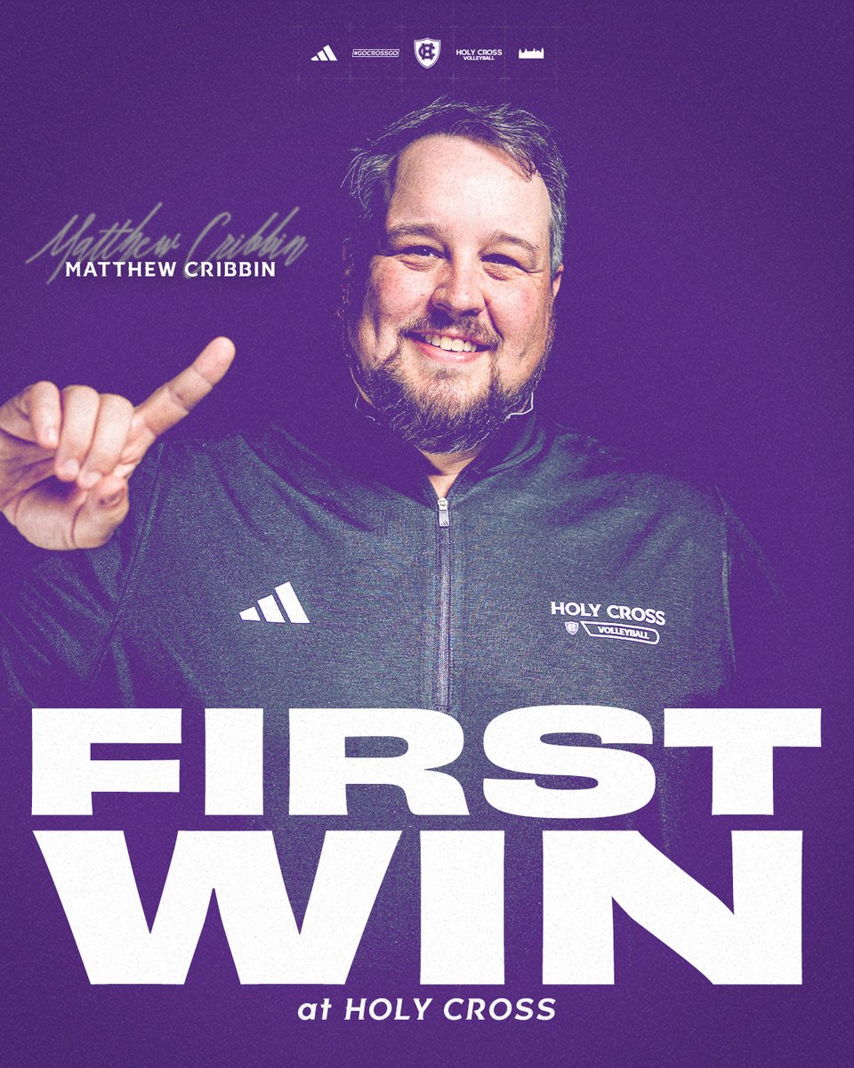 Holy Cross Volleyball (@hcrossvb) on Twitter photo First win at HC ✅
Congratulations to <a href="/CoachCribbin/">Matthew Cribbin</a> for winning his first match at Holy Cross!
#GoCrossGo First win at HC ✅
Congratulations to <a href="/CoachCribbin/">Matthew Cribbin</a> for winning his first match at Holy Cross!
#GoCrossGo