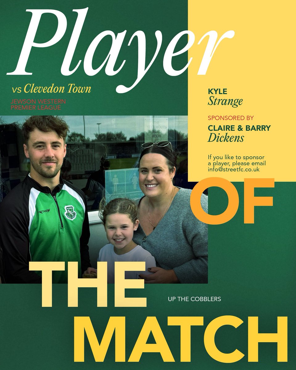 Your player of the match today was Kyle Strange! Congrats Kyle 🍾 

Presented by a couple members of the Morgan family!! 

And thanks go out to Claire and Barry Dickens for your support of Kyle this season! Thank you 🤍💚