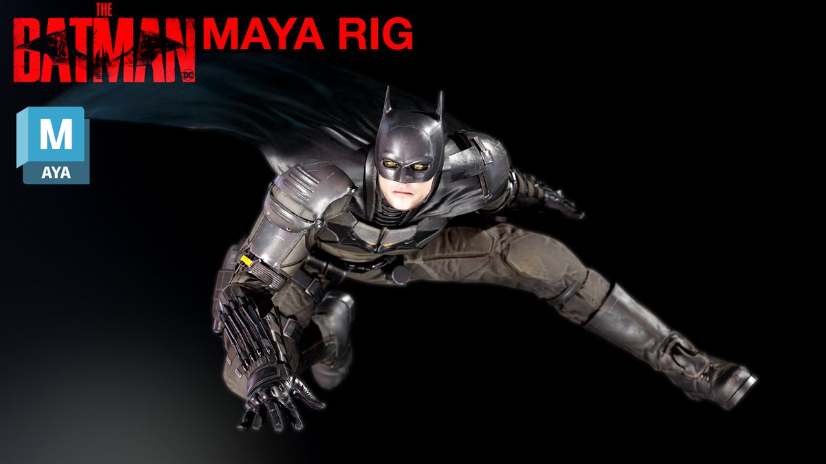 Hey guys! The Batman Maya Animation Rig is now up and free! Link in bio.

It's also my **last rig** that I'll be releasing and I want to thank you all for supporting me on this journey.

Thank you all for everything and have a great rest of your year.

*Face rig not included.