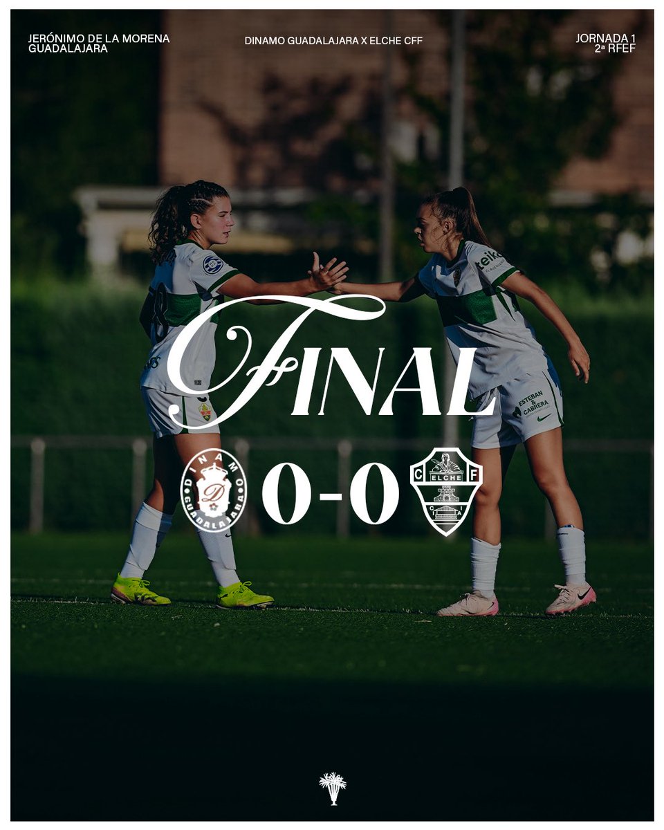 PepeMorago's tweet photo. El @ElcheCFF comienza la Liga en Segunda RFEF empatando a cero en su visita al Dínamo de Guadalajara. Primer punto para las franjiverdes. #ElcheCFF #Elche #Elx https://t.co/UOlXSr6F1f