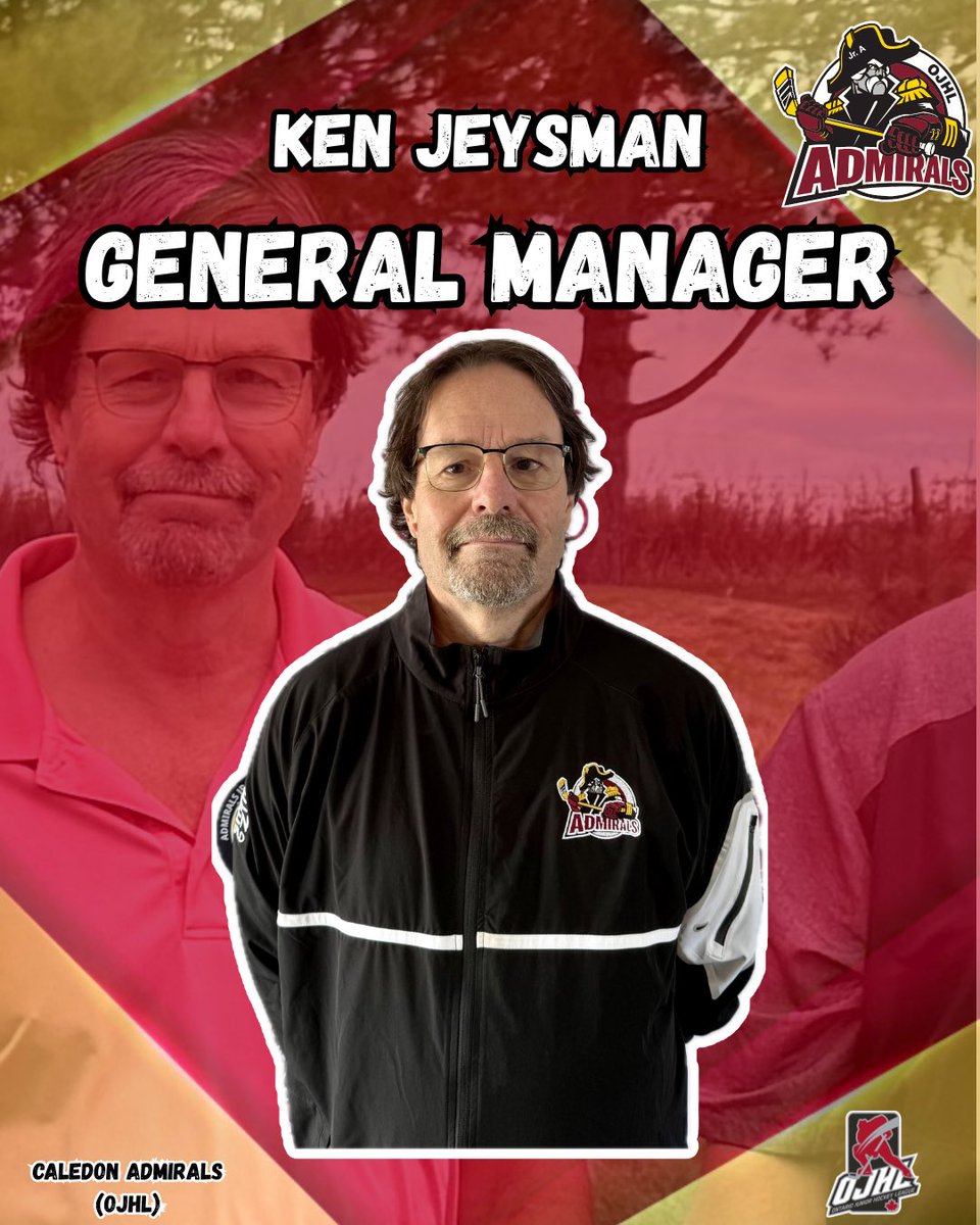 Please Welcome, General Manager Ken Jeysman to the Caledon Admirals, for the 2025/2026 <a href="/OJHLOfficial/">OJHL</a> season‼️👀  

Ken was with the organization on the bench last season &amp; now he’ll have a birds-eye view overseeing the squad!

#AdmiralsHockey #StandByTheAdmirals #TrustTheProcess