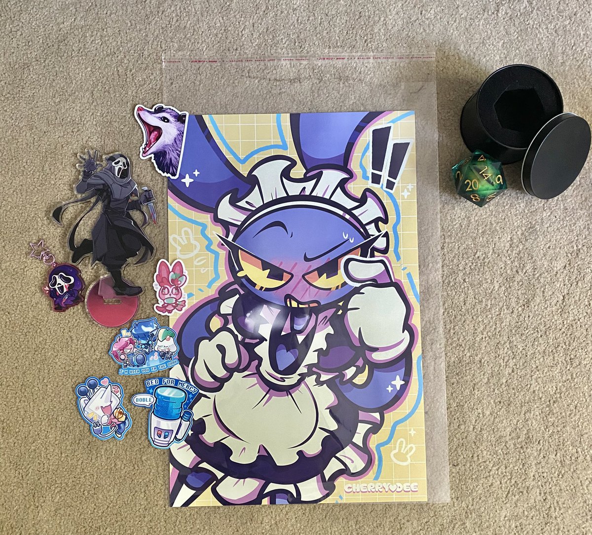 Comiccon haul 😼 the standee by <a href="/medikkuu/">🌱☁️ MEDI</a> is my favourite I love Danny I was so excited to see him