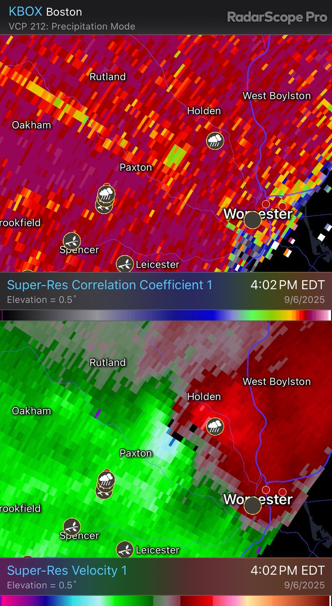 SammyWxNY's tweet photo. Tornado in progress now south of Holden #mawx https://t.co/ZdgxerWjUY