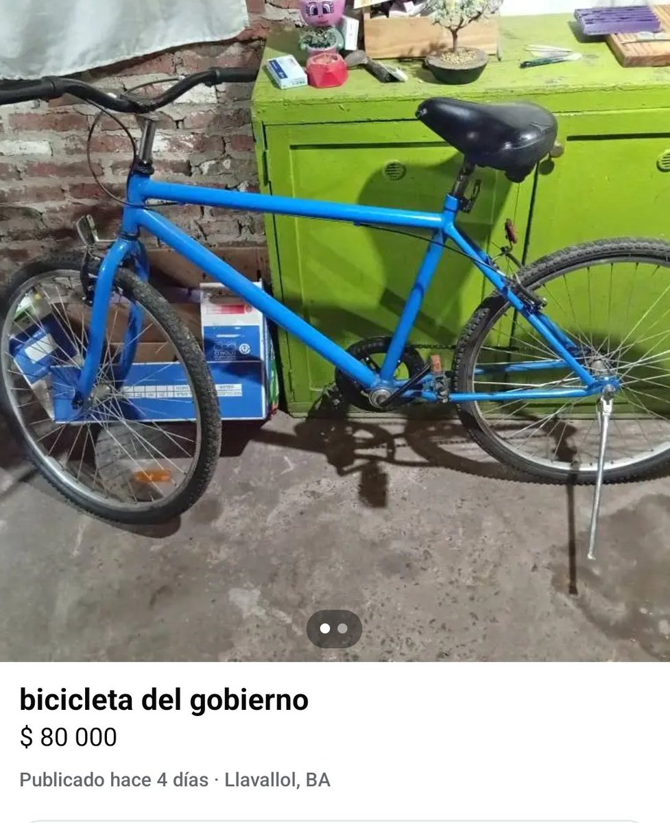 GordoEdicion's tweet photo. Kjjjj, ayer Kicillof estaba regalando bicicletas, hoy ya están a la venta en marketplace. https://t.co/qodeRXxQaP