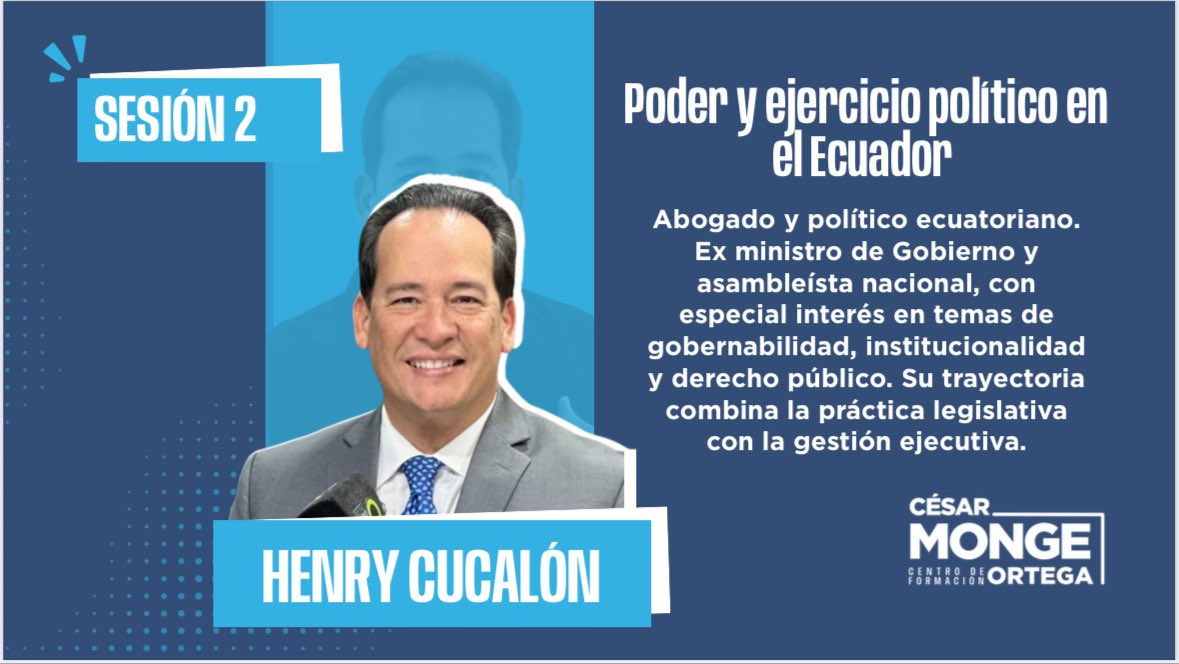 CFCesarMonge21's tweet image. 🔵La Sesión 2 de #Conectados contó con @henrycucalon y su ponencia sobre poder y ejercicio político en Ecuador.

Más de 200 participantes reflexionamos sobre los grandes desafíos de los Estados frente al populismo, polarización y posverdad.

Formación que fortalece la democracia.
