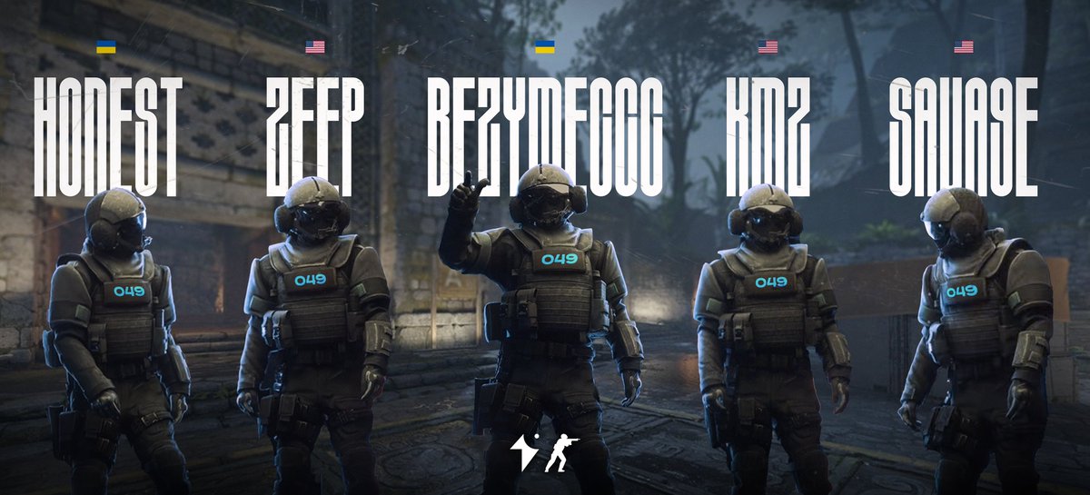 outfit_49's tweet image. Who else would it have been, but the same #ShockAndAwe⚡️ we have always had... 😉
With some additional American pickups, The Outfit 49 roster for the ESL Cup and beyond;
🇺🇦 H0NeST
🇺🇸 Zeep
🇺🇦 Bezymeccc
🇺🇸 kmz
🇺🇸 sava9e
🇺🇸🎓 Ninja