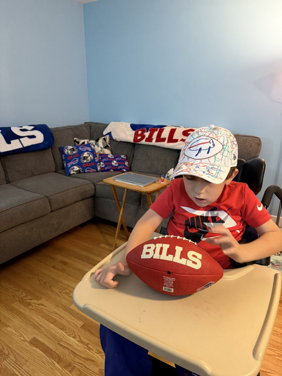 bauer1125's tweet photo. @PlayerStormy @AdamSchefter @NewEraCap Jokes on you, Josh himself drew the logo. My son did the other work. https://t.co/fTNue9sWM9
