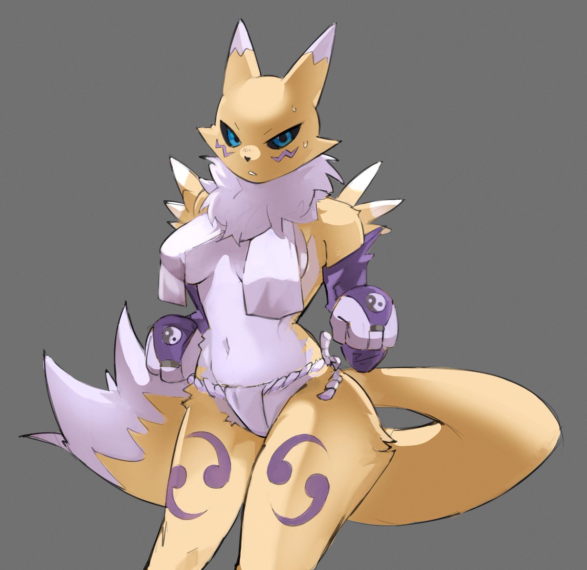 AruPG_'s tweet photo. Renamon | レナモン
I tried to draw furry🦊
#digimon #デジモン https://t.co/d59VC9ItOm