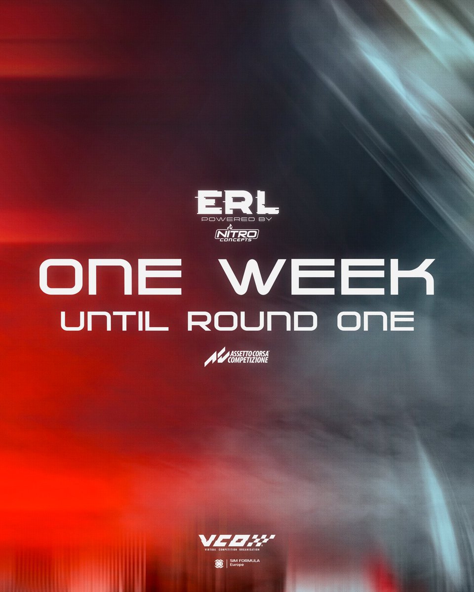 VCO 🕹🏎 (@vcoesports) on Twitter photo One more week until the ERL powered by Nitro Concepts kicks off! 🚀
Get ready for action, surprises, and so much cool stuff coming your way… 🔥
#vcoesports #vcoerl One more week until the ERL powered by Nitro Concepts kicks off! 🚀
Get ready for action, surprises, and so much cool stuff coming your way… 🔥
#vcoesports #vcoerl