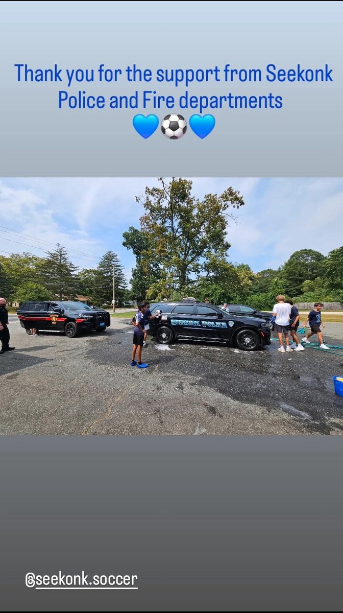 Special thanks to Seekonk PD and Seekonk Fire Department seekonk-ma.gov/209/Fire for their support of SHS Boys Soccer today!!!