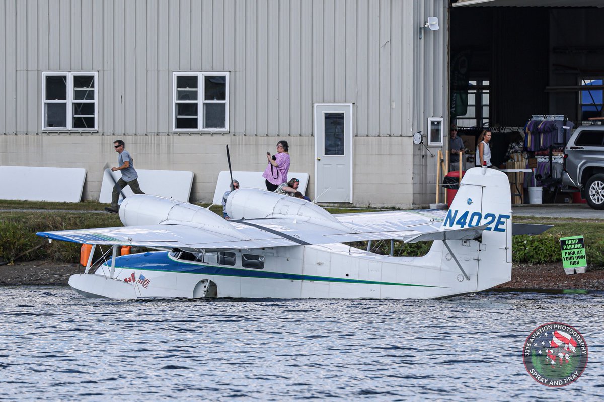 This morning in Greenville N402E,  a 1946 Grumman G-44A Widgeon as seen below going up the ramp at the Stobie Airport Hangar crashed into Moosehead Lake. The pilot was able to get out and taken to a local hospital. Plane is currently in 90’ of water.