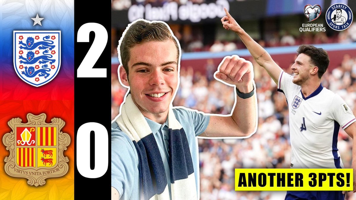 HarryScarfe22's tweet photo. 🚨NEW VIDEO!
POST MATCH BREAKDOWN: ENGLAND 2-0 ANDORRA
Hit the link to get my full match breakdown and analysis on that comfortable England win👇
https://t.co/VHVa9FPZqE
#ENG | #England | #ENGANO https://t.co/N0FS6TL4of