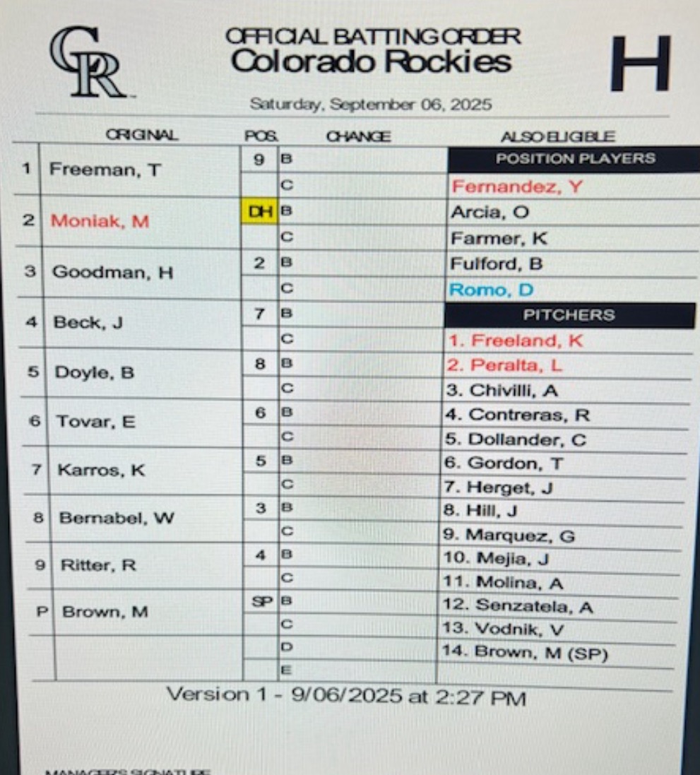 #Rockies vs. #Padres