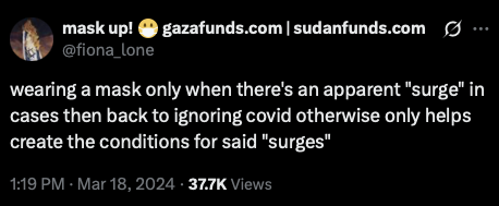 tapping the sign REPEATEDLY about a virus that can revive your cancer and live in your balls and bones: