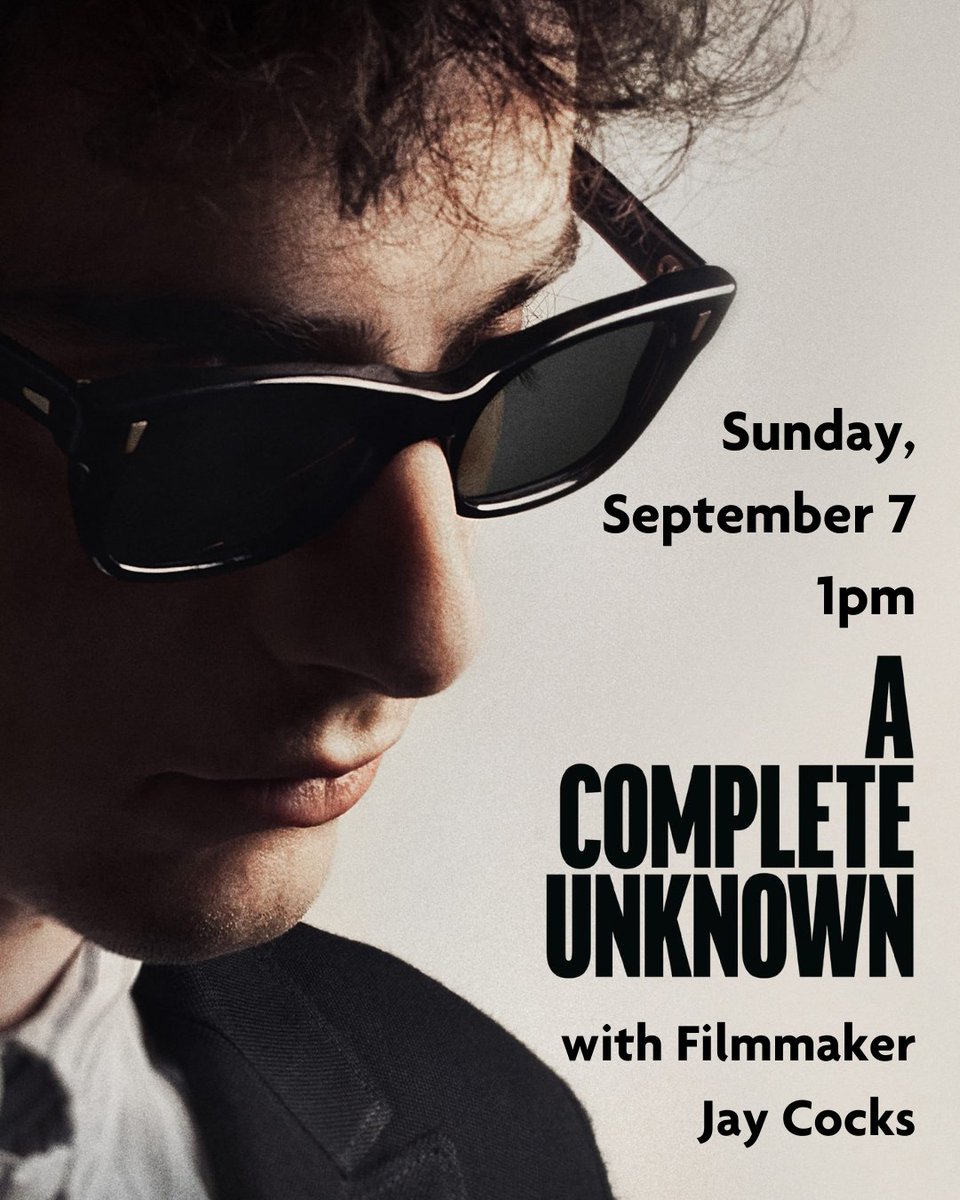 Tomorrow's the day, grab your tickets online or at the box office.
🎟️ Tickets: watervillecreates.org/shows/a-comple…
#JayCocks #BobDylan #ACompleteUnknown #DirectorQandA