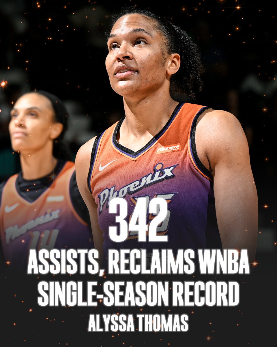 Alyssa Thomas surpasses Caitlin Clark's 337 assists last season to take back the WNBA single-season record 🔥