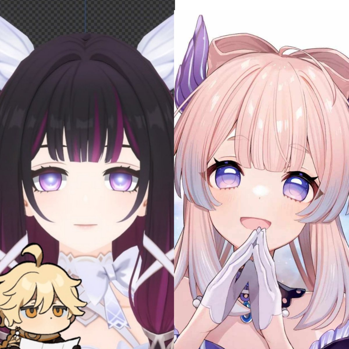 mkdragon89's tweet image. Hmm they almost look identical 
#aebina #aetherbina #aekomi 
#aether #columbina #kokomi