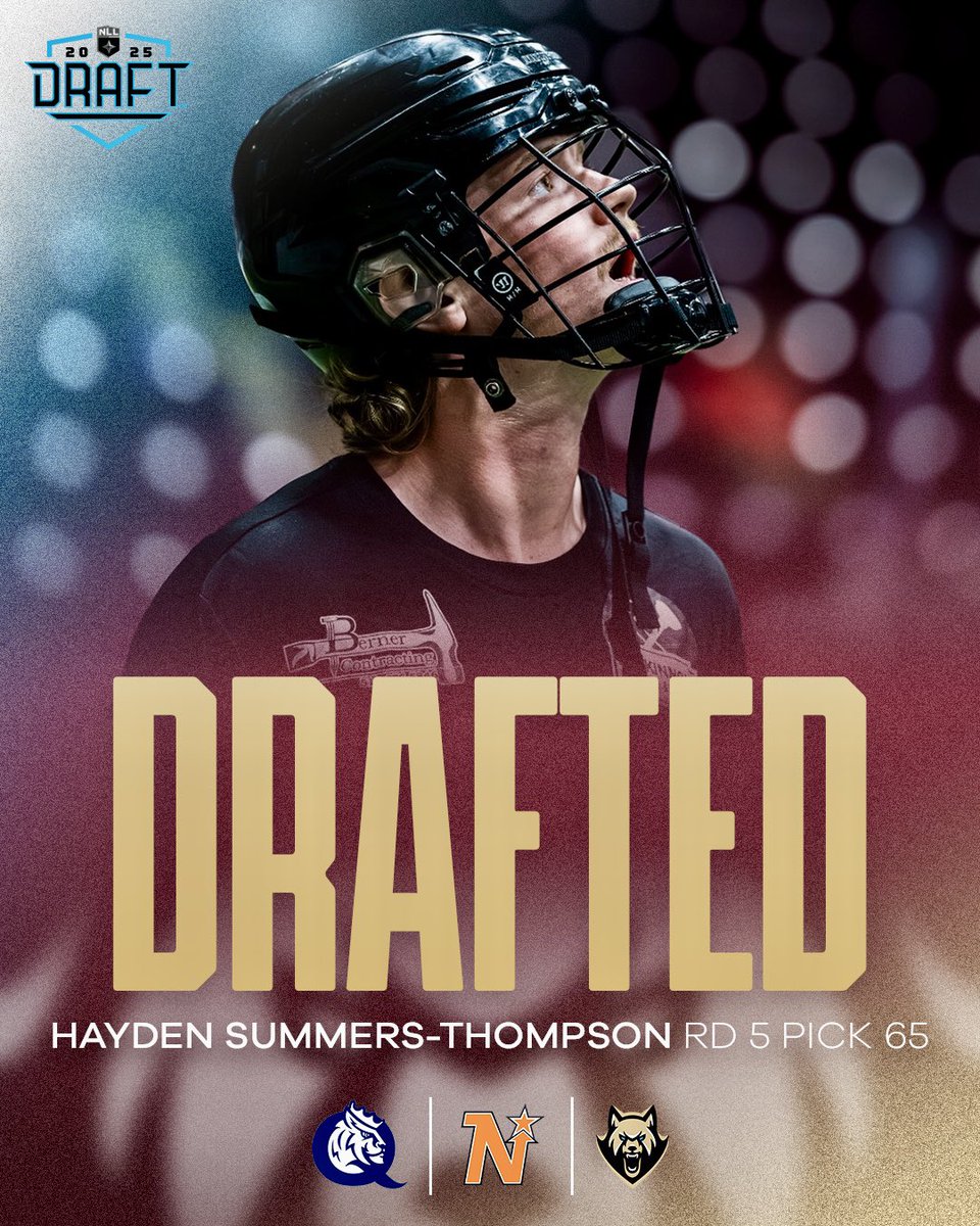 𝑻𝑯𝑬 𝑷𝑰𝑪𝑲 𝑰𝑺 𝑰𝑵‼️

The FireWolves select Hayden Summers-Thompson 65th overall out of <a href="/QueensUniv/">Queens University of Charlotte</a> and <a href="/MSLNorthStars/">Owen Sound North Stars</a>.

#NLLDraft