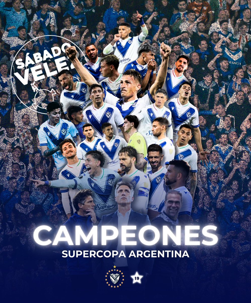 🏆🔝 ¡VÉLEZ ES EL CAMPEÓN DE LA SUPERCOPA ARGENTINA!

✅ El 'Fortín' le ganó a Central Córdoba y se quedó con el título.

¡Vamos Vélez Sarsfield, carajo! 💙🙌