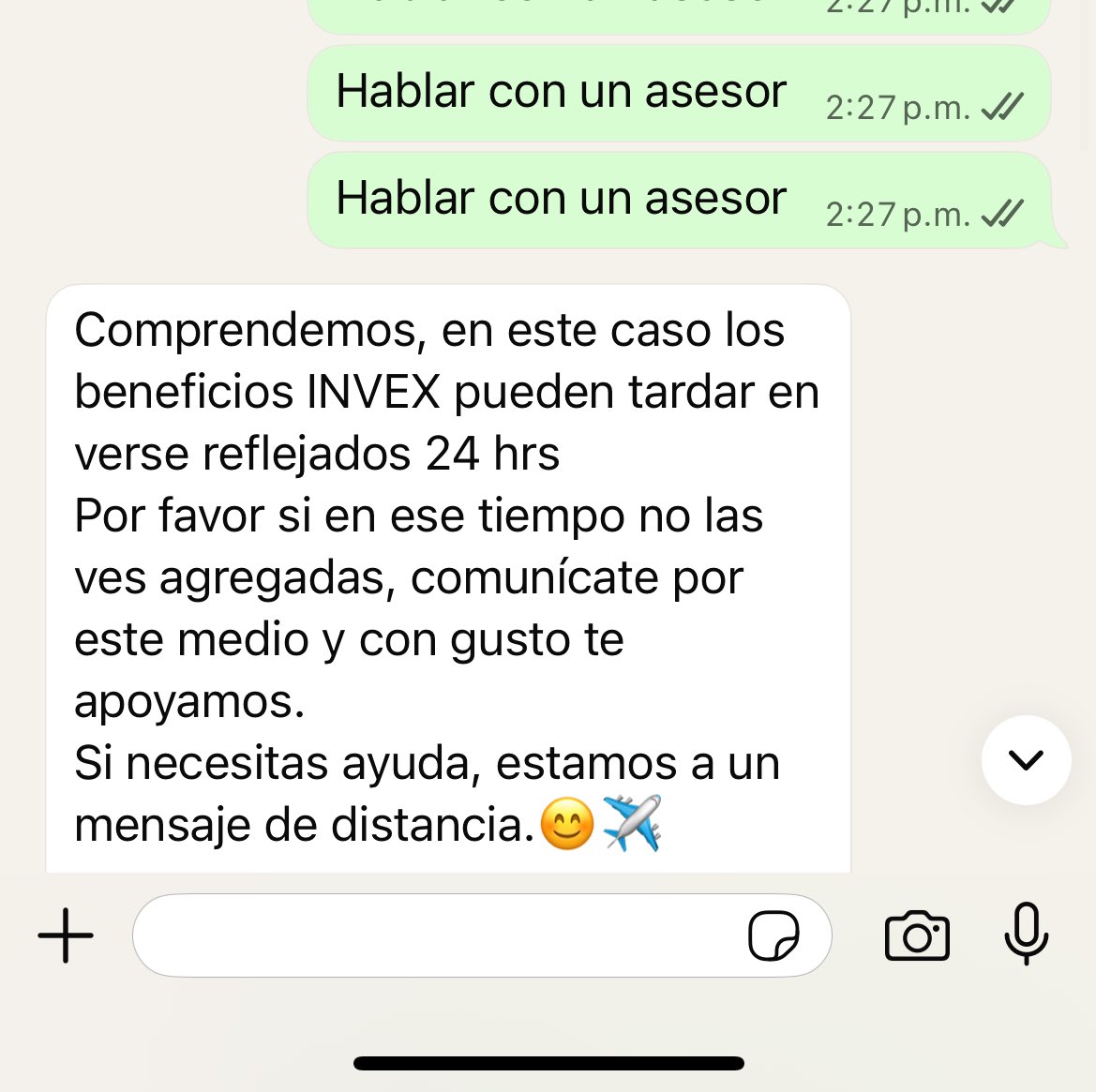 anaidrosas's tweet photo. @viajaVolaris Me escriben pero no responden en privado si yo esperara 24 horas y no hay ningún reflejo yo ya no puedo cancelar. Deben tener personas atendiendo y no bots que de nada sirven, no resuelven. Donde está el servicio al cliente? https://t.co/5N331te41G