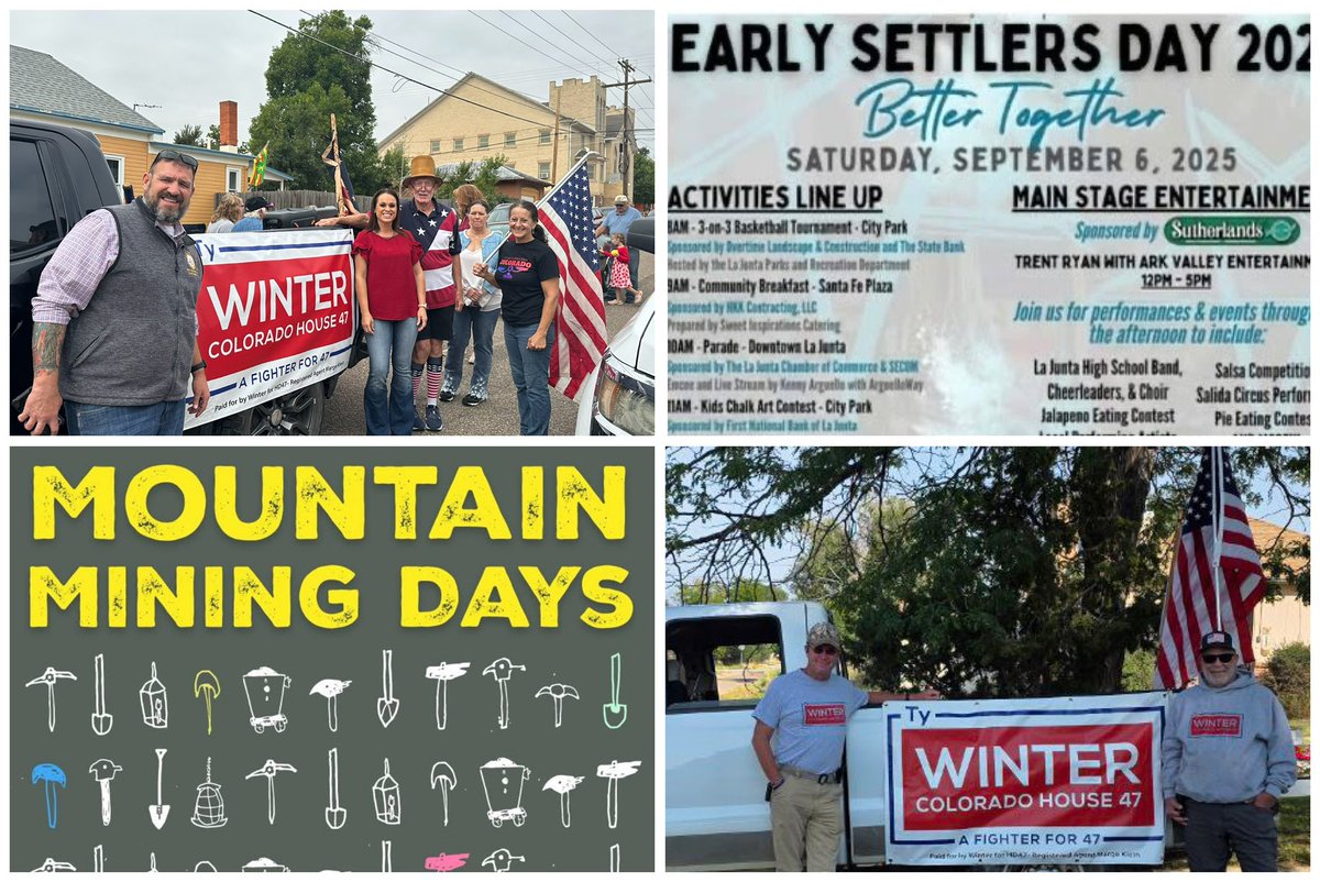 Big thanks to La Junta and Walsenburg for hosting such outstanding community celebrations! I’m honored to take part in events that reflect the values and traditions of House District 47.
#TyHD47 #Fighterfor47