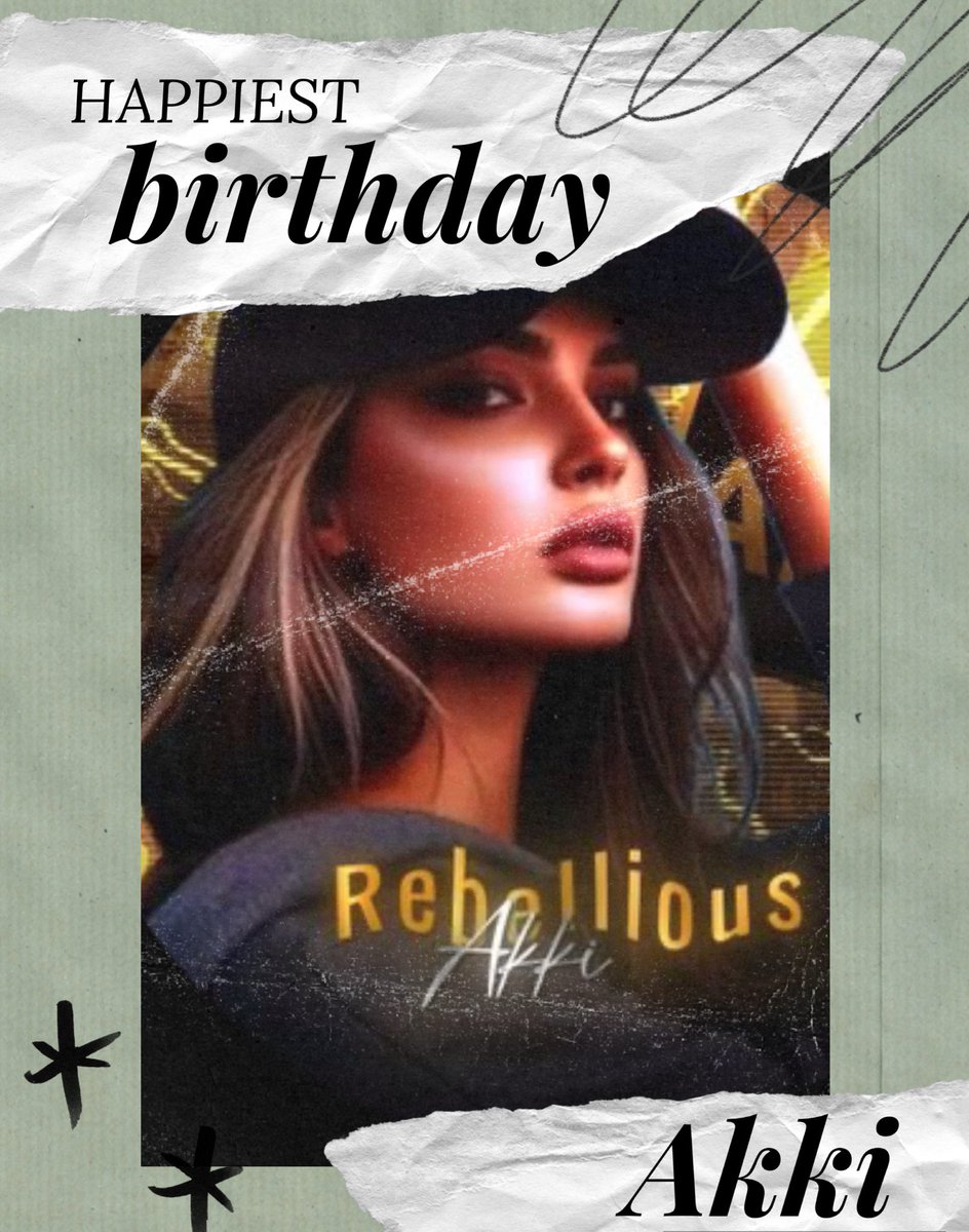 Hey Akki💕
Be as rebellious as u are my lively girl
Be fearless and live ur life according to ur own conditions..
Always keep ur spirit high and loud out ur voice the same way u are doing as u are the strongest..
May ur all wishes come true and may u be the strongest spirit that