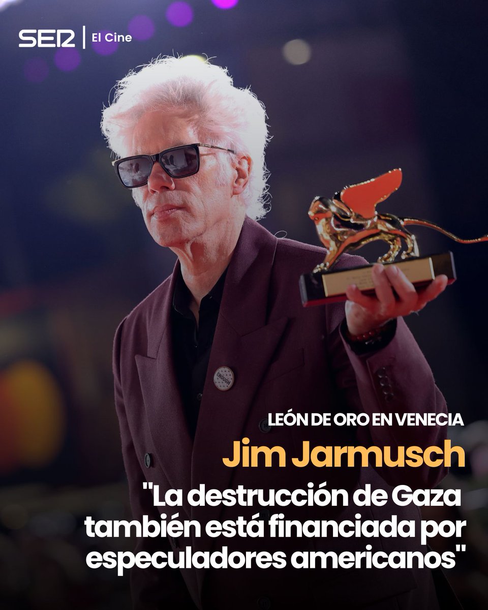 ElCineEnLaSER's tweet image. #Venezia82 Jim Jarmusch, ganador del León de Oro por 'Father Mother Sister Brother', se pronunció en la rueda de prensa sobre el genocidio en Gaza y si su película se estrenaría en Israel 

cadenaser.com/nacional/2025/…